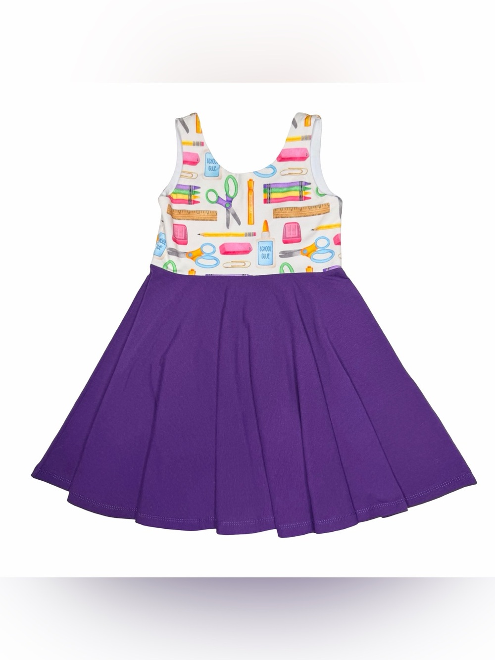 Purple Dahlia Dresses Handmade School Supplies Twirl Dress‎